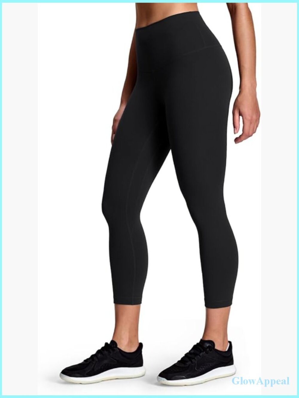 Compression Workout Leggings 21'' Capri Medium Plus Support High Rise Skinny
